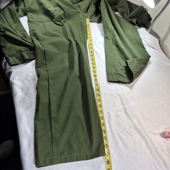 US Military Green Utility Coveralls NSN 8405-01-462-4058 Size 40L Unicor FPI - Picture 12 of 14